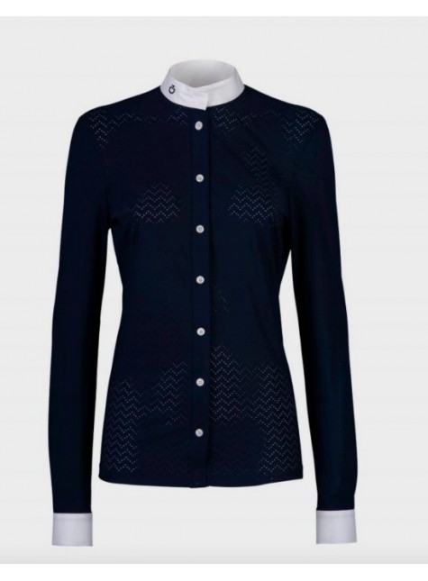 Cavalleria Toscana Vertical Perforated Jersey Competition Shirt